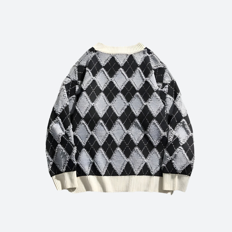 Style Core Aesthetics, New Style Trends - Vintage Argyle Knitted Sweater