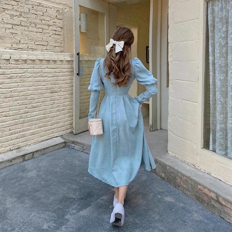 Style Core Aesthetics, New Style Trends - Vintage Balloon Sleeve Maxi Dress