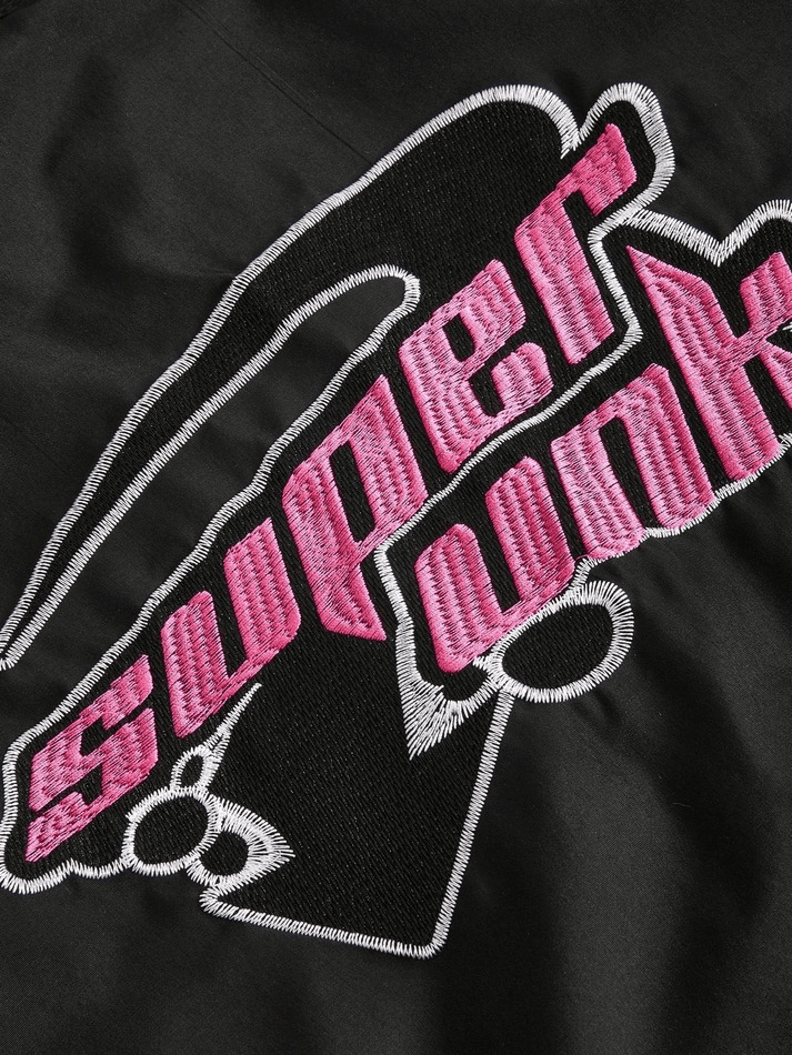 Style Core Aesthetics, New Style Trends - Vintage Embroidered Button-Down Motorcycle Varsity Jacket