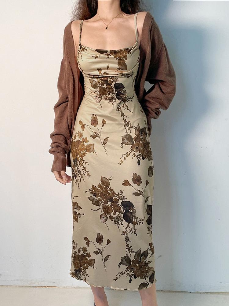 Style Core Aesthetics, New Style Trends - Vintage Floral Maxi Dress