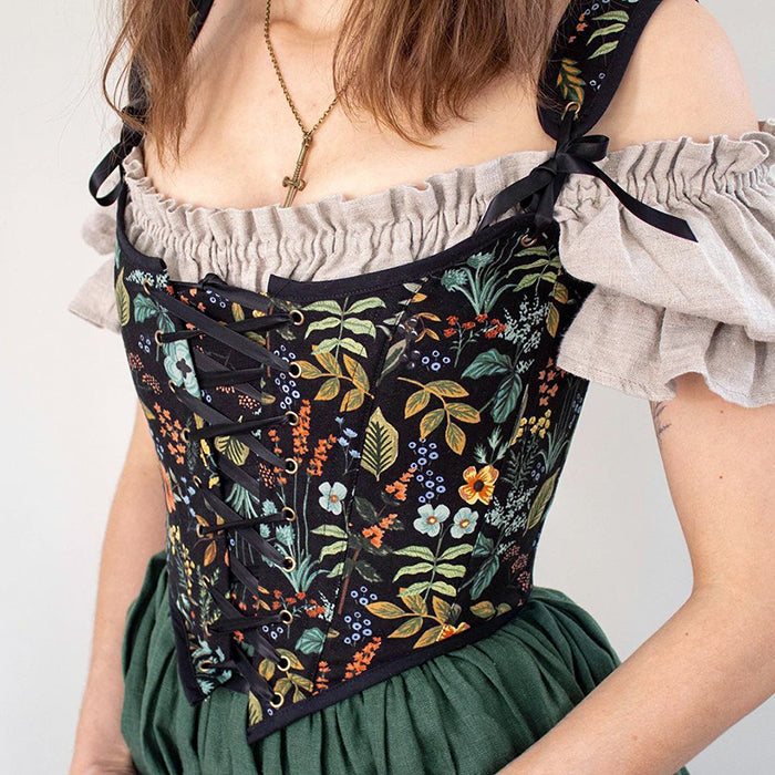 Style Core Aesthetics, New Style Trends - Vintage Floral Print Corset