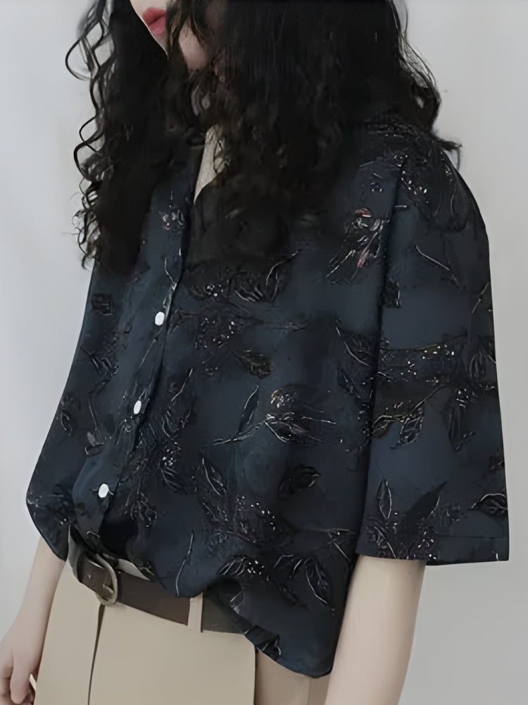 Style Core Aesthetics, New Style Trends - Vintage Leaf Designed Shirt