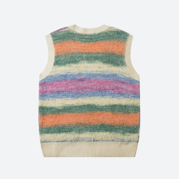 Style Core Aesthetics, New Style Trends - Vintage Multicolored Yarn Plush Sweater Vest