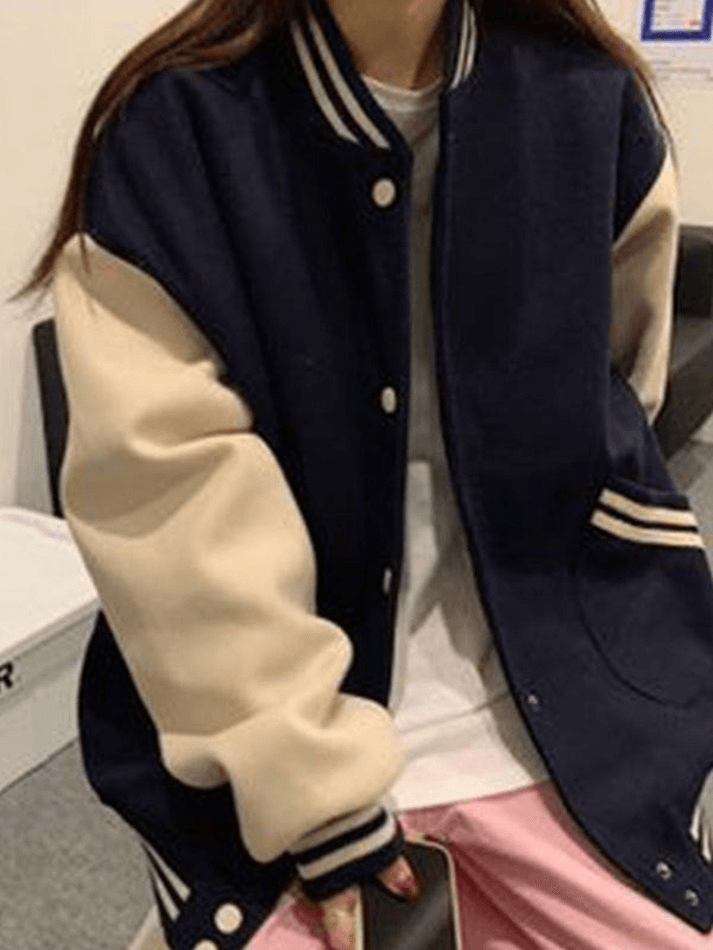 Style Core Aesthetics, New Style Trends - Vintage Patchwork Varsity Jacket