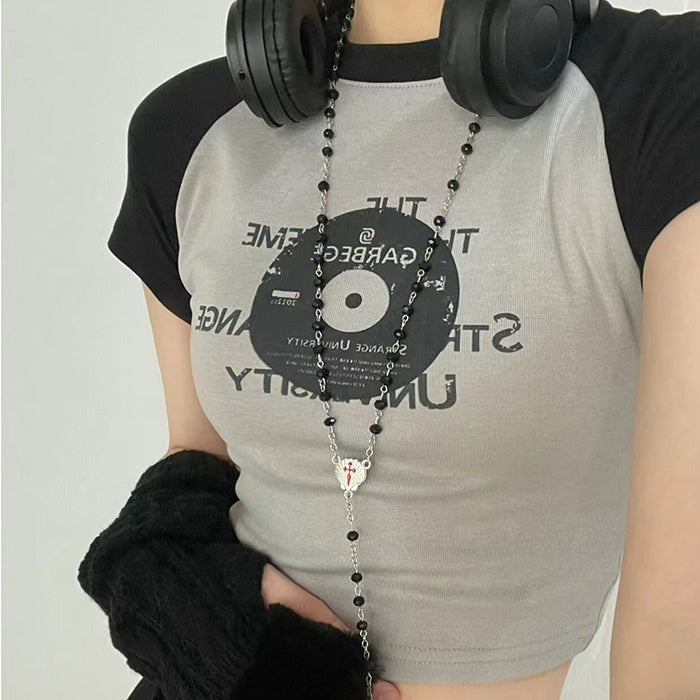 Style Core Aesthetics, New Style Trends - Vinyl Print Crop Top