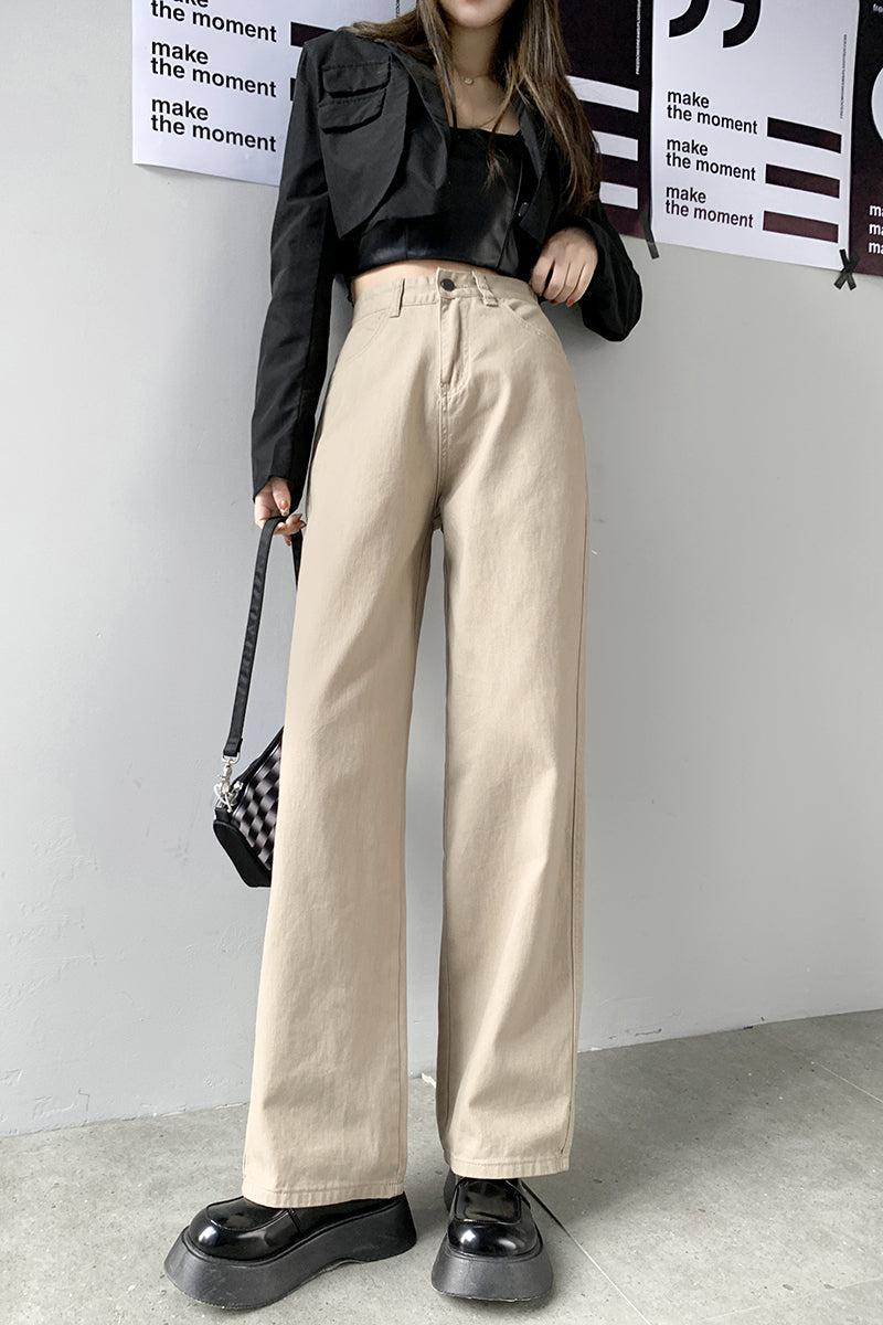 Style Core Aesthetics, New Style Trends - Wide Leg High Waist Casual Jeans