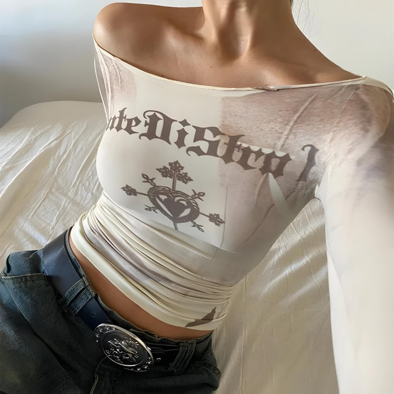 Style Core Aesthetics, New Style Trends - Y2K Ante Distrad Top