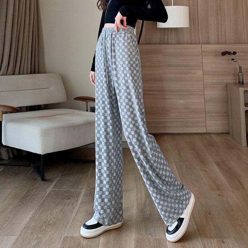 Style Core Aesthetics, New Style Trends - Y2K Checkered Sweatpants