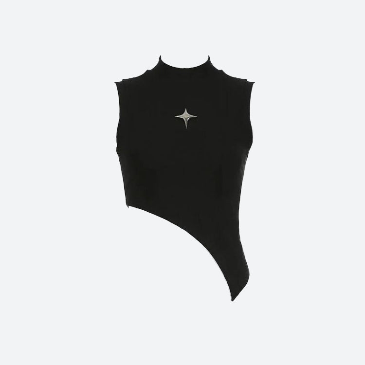 Style Core Aesthetics, New Style Trends - Y2K Corduroy Asymmetric Crop Top