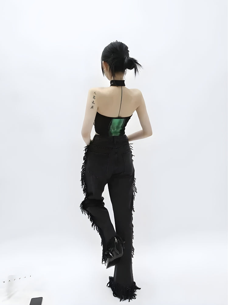 Style Core Aesthetics, New Style Trends - Y2K Cropped Halter Top