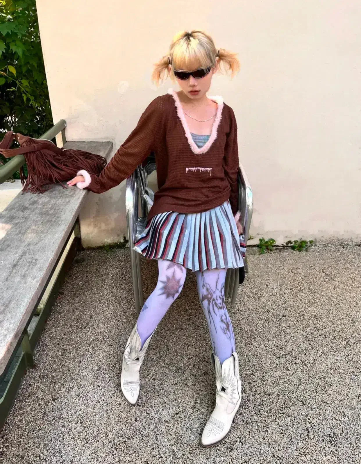 Style Core Aesthetics, New Style Trends - Y2K Deep Neck Sweater