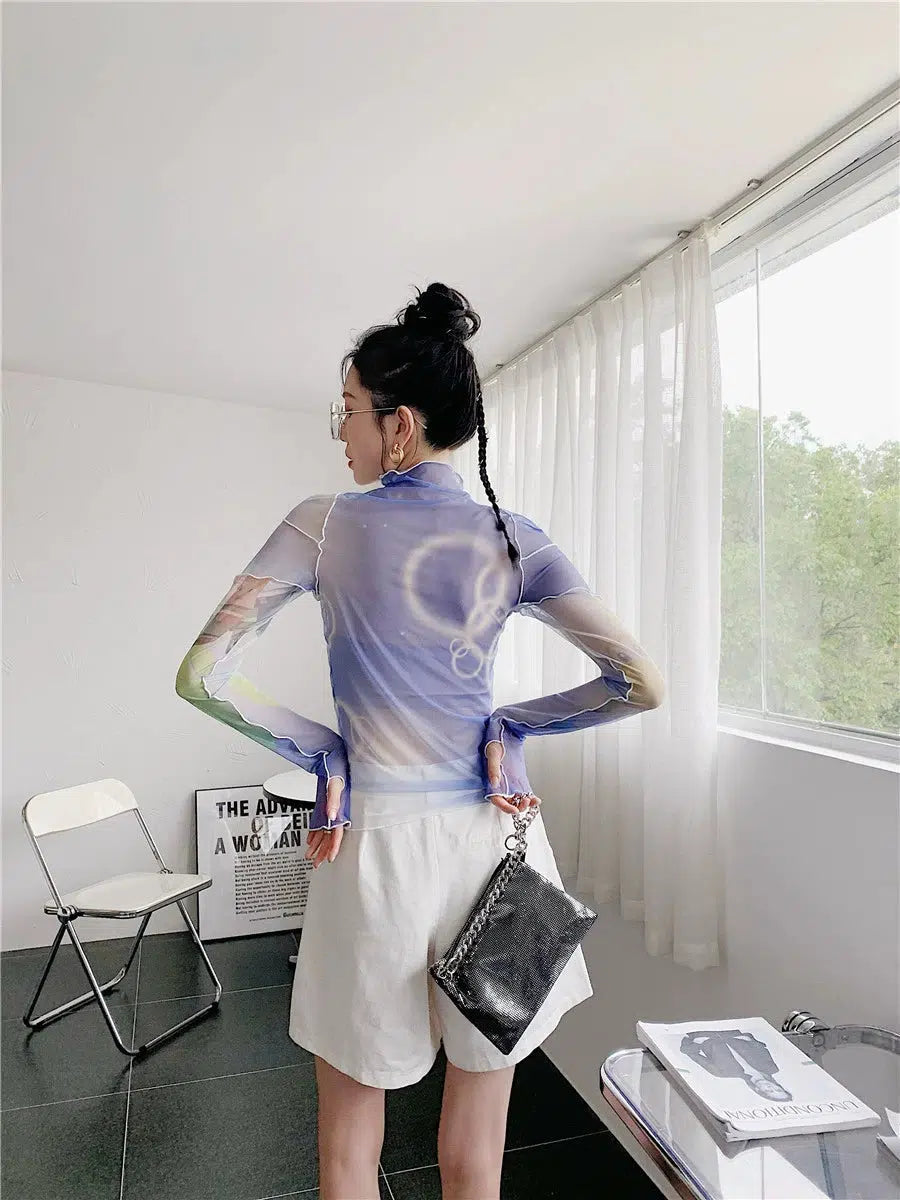 Style Core Aesthetics, New Style Trends - Y2K Minecraft Mesh Top