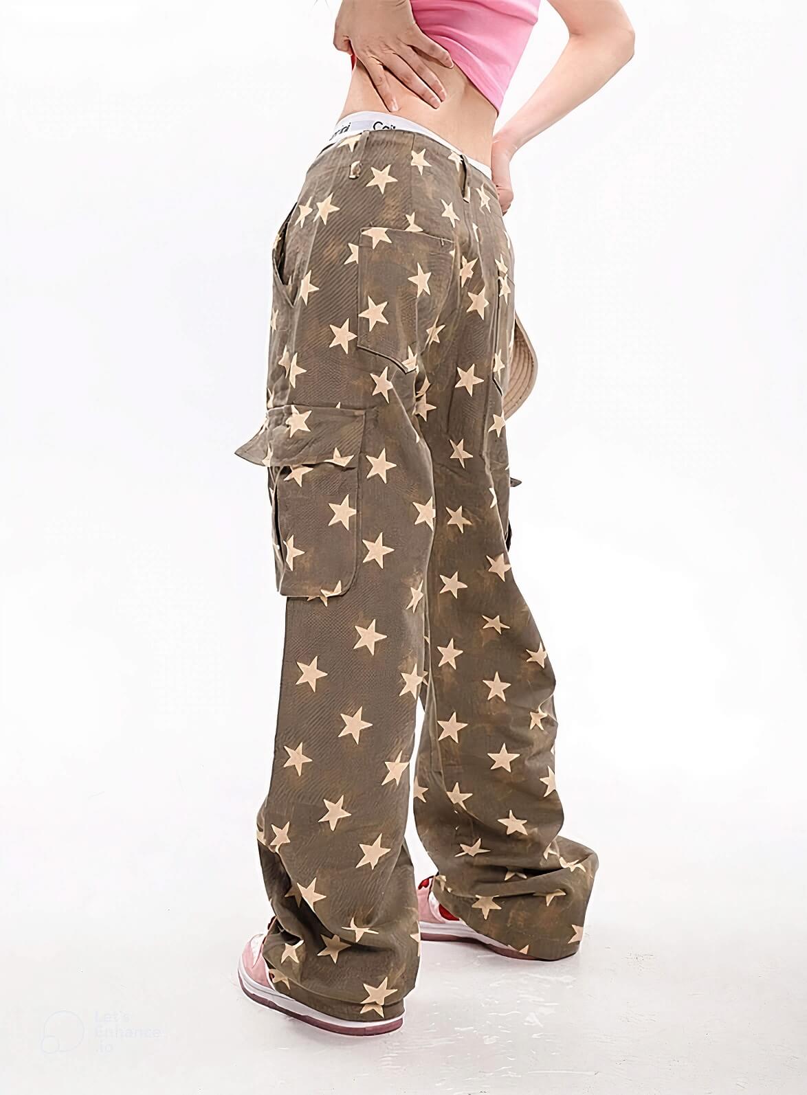 Style Core Aesthetics, New Style Trends - Y2K Star Low Rise Jeans