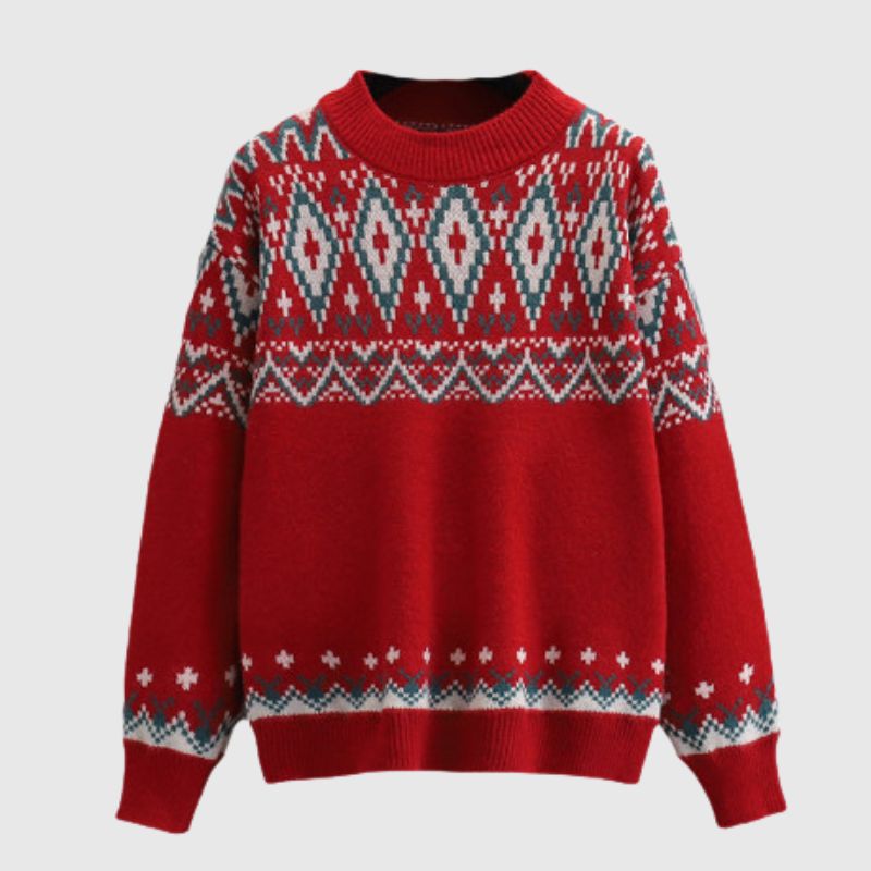 Style Core Aesthetics, New Style Trends Argyle Pattern Jacquard Sweater