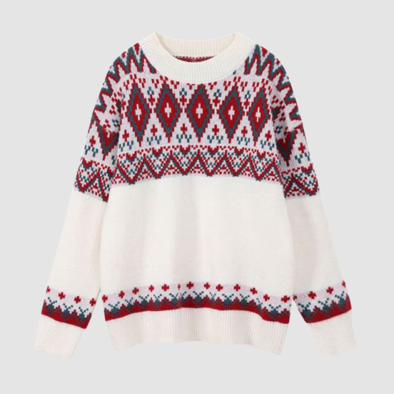 Style Core Aesthetics, New Style Trends Argyle Pattern Jacquard Sweater
