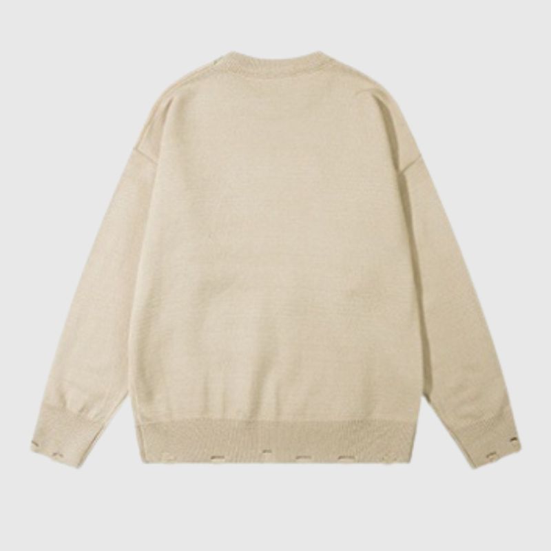 Style Core Aesthetics, New Style Trends Banana Letter Loose Knit Sweater