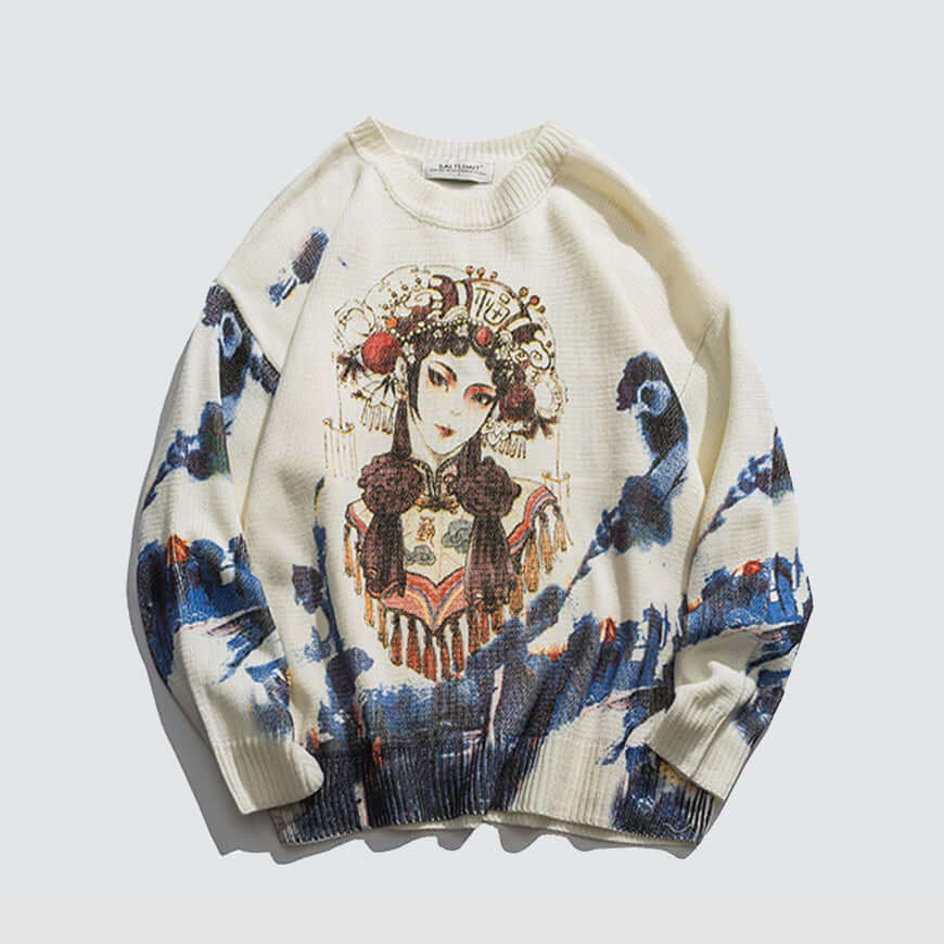 Style Core Aesthetics, New Style Trends Bejing Opera Sweater