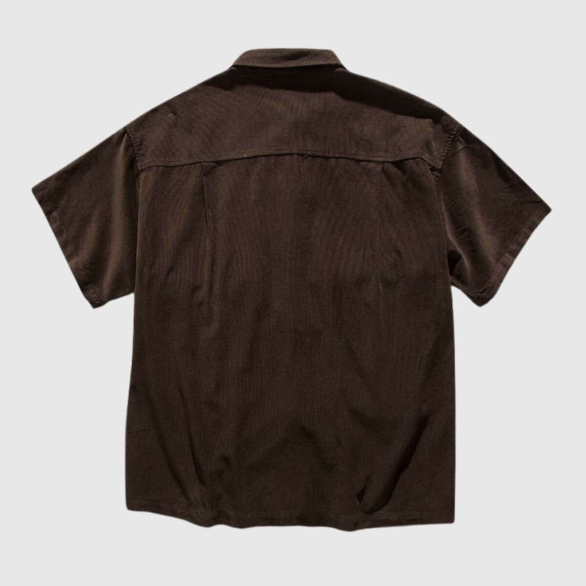 Style Core Aesthetics, New Style Trends Brown Casual Utility Shirt