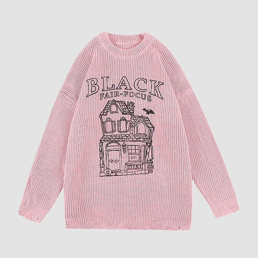 Style Core Aesthetics, New Style Trends Building Pattern Knit Sweater
