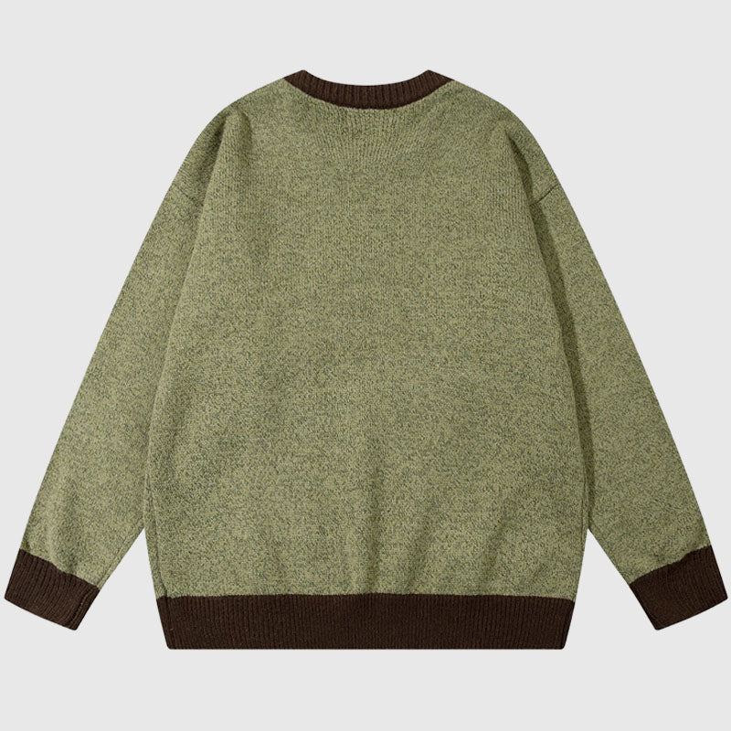 Style Core Aesthetics, New Style Trends Cartoon Dinosaur Embroidered Pullover