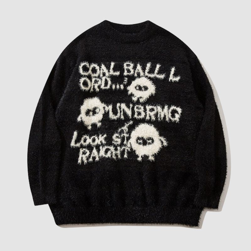 Style Core Aesthetics, New Style Trends Cartoon Doll Embroidered Pullover