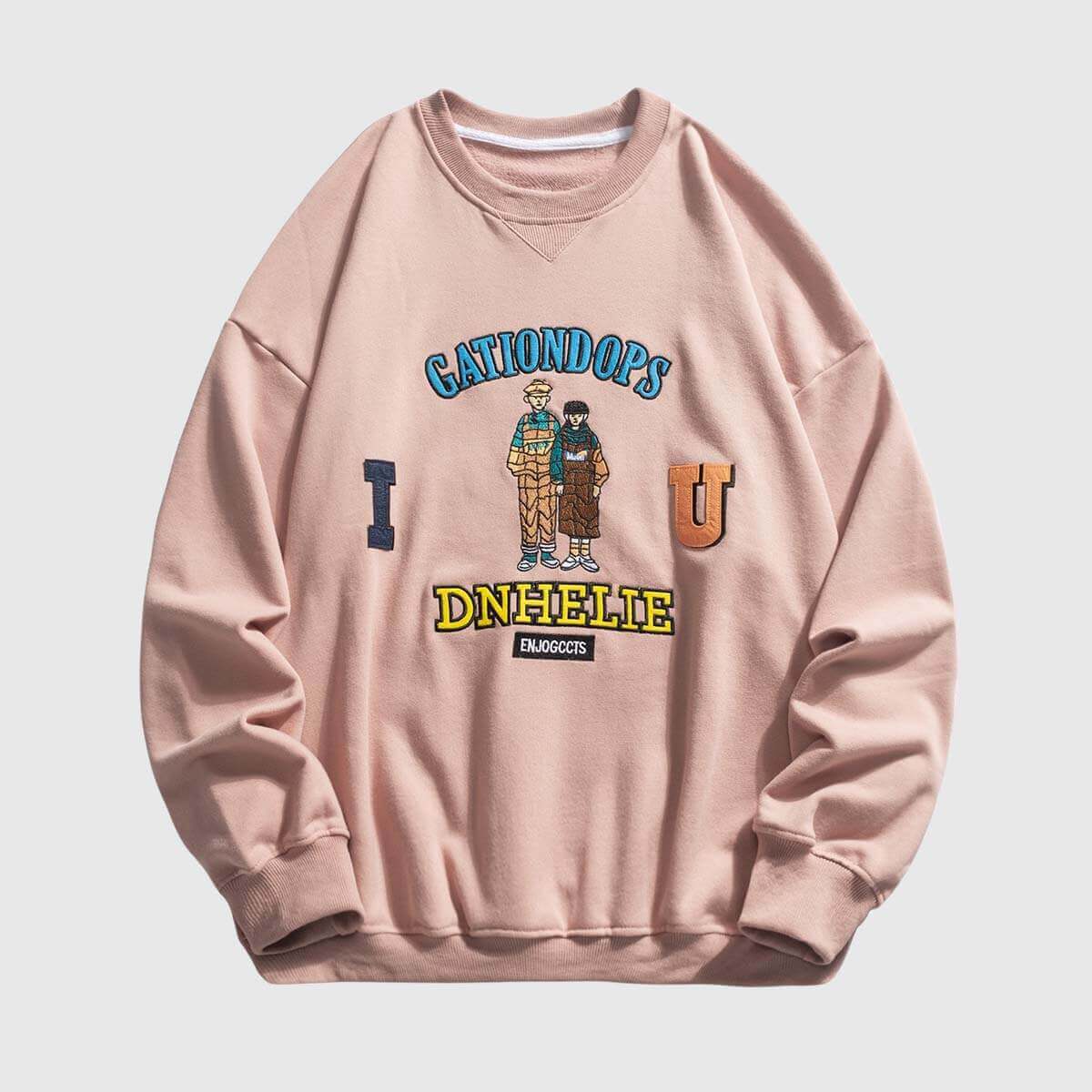 Style Core Aesthetics, New Style Trends Cartoon Embroidered Sweatshirt