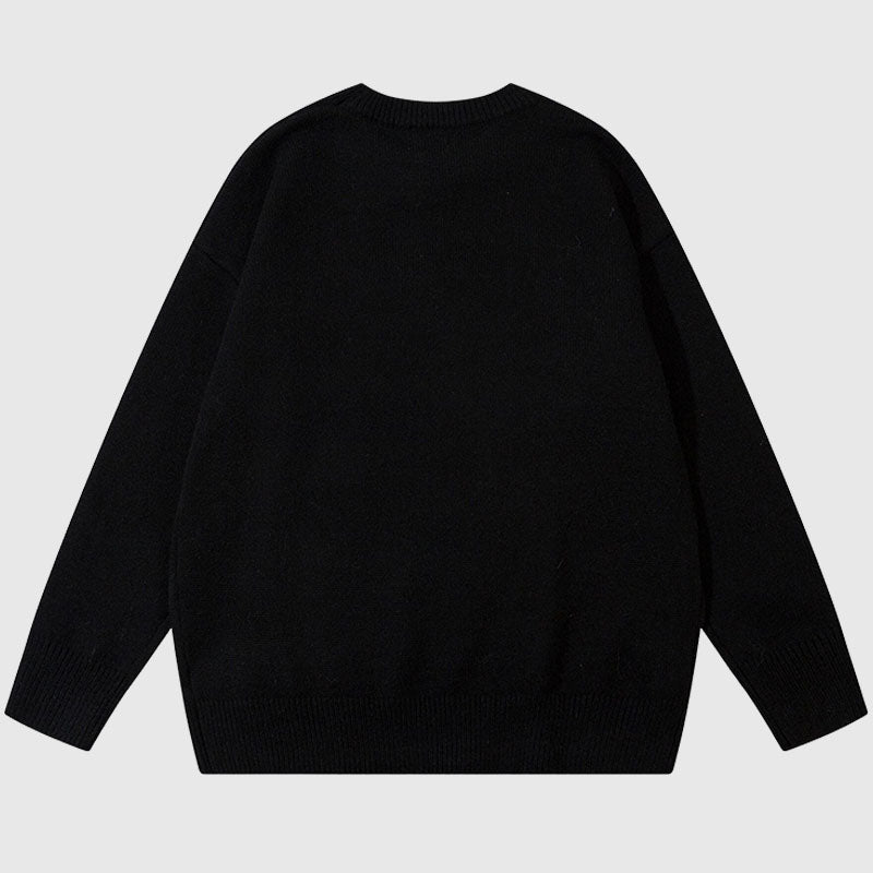 Style Core Aesthetics, New Style Trends Cartoon Spotted Dinosaur Embroidered Pullover