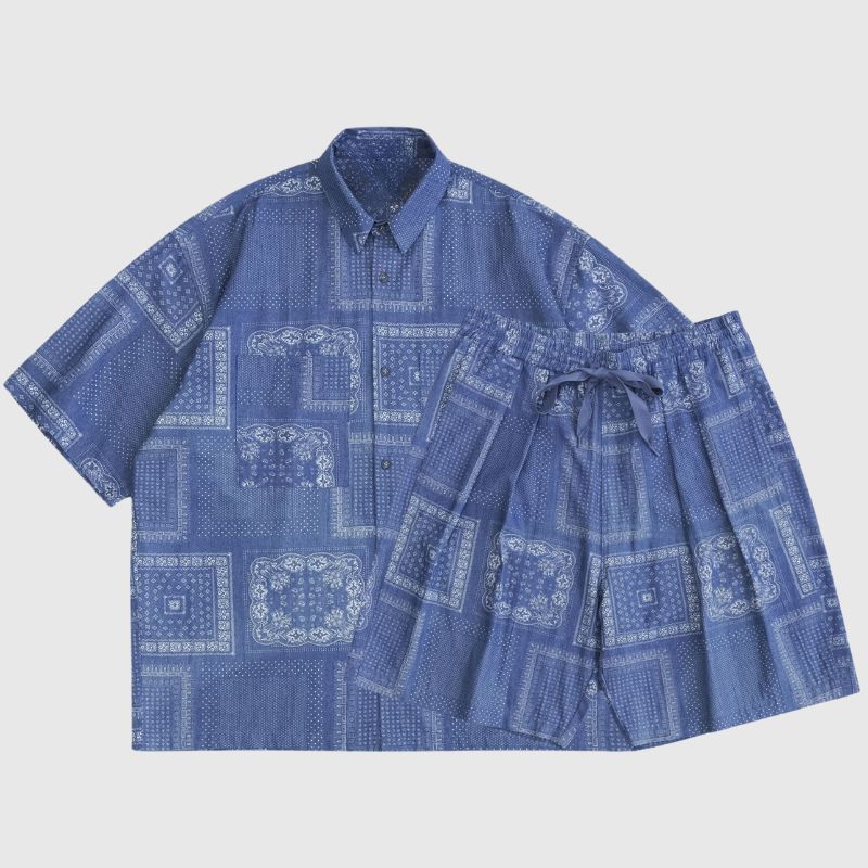 Style Core Aesthetics, New Style Trends Cityboy Denim Shirt Set