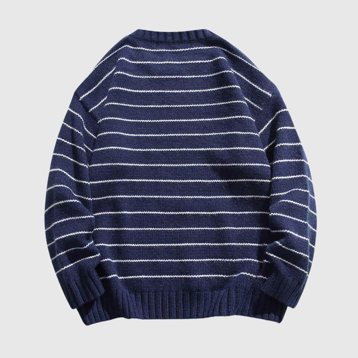 Style Core Aesthetics, New Style Trends Classic Striped Crew Neck Sweater