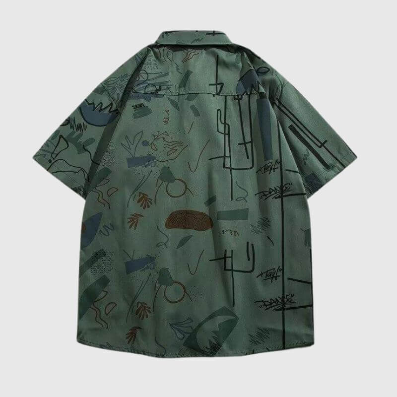 Style Core Aesthetics, New Style Trends Color Block Graffiti Shirts