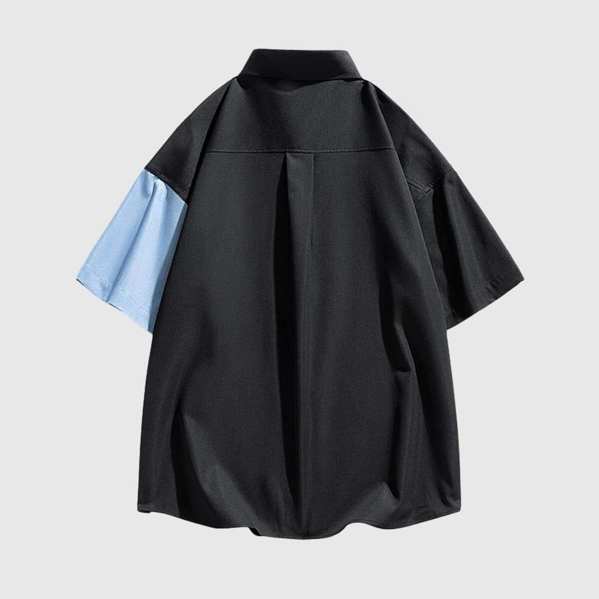 Style Core Aesthetics, New Style Trends Color Block Ice Silk Shirt