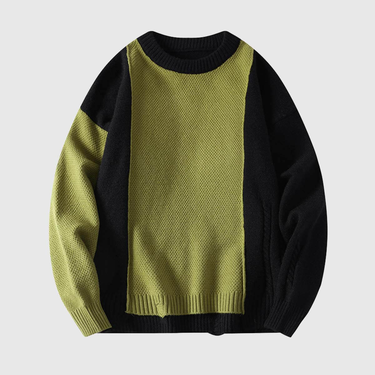 Style Core Aesthetics, New Style Trends Color Block Knitted Sweater