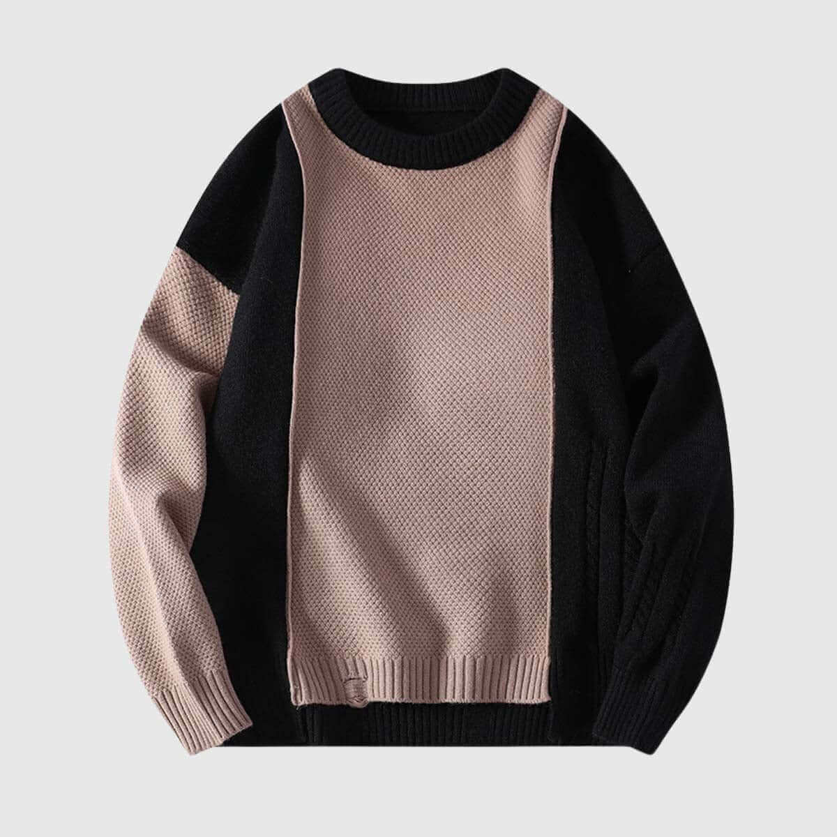 Style Core Aesthetics, New Style Trends Color Block Knitted Sweater