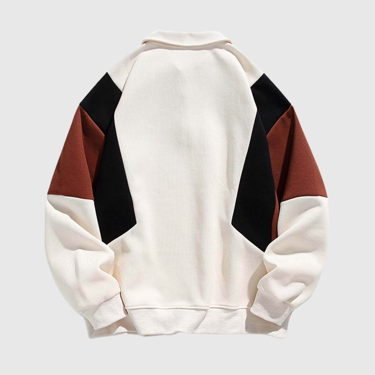 Style Core Aesthetics, New Style Trends Color-Block Polo Sweatshirt
