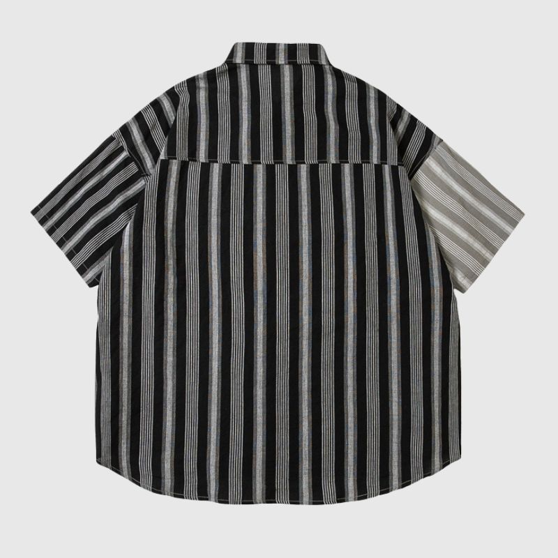 Style Core Aesthetics, New Style Trends Color Block Striped Shirt