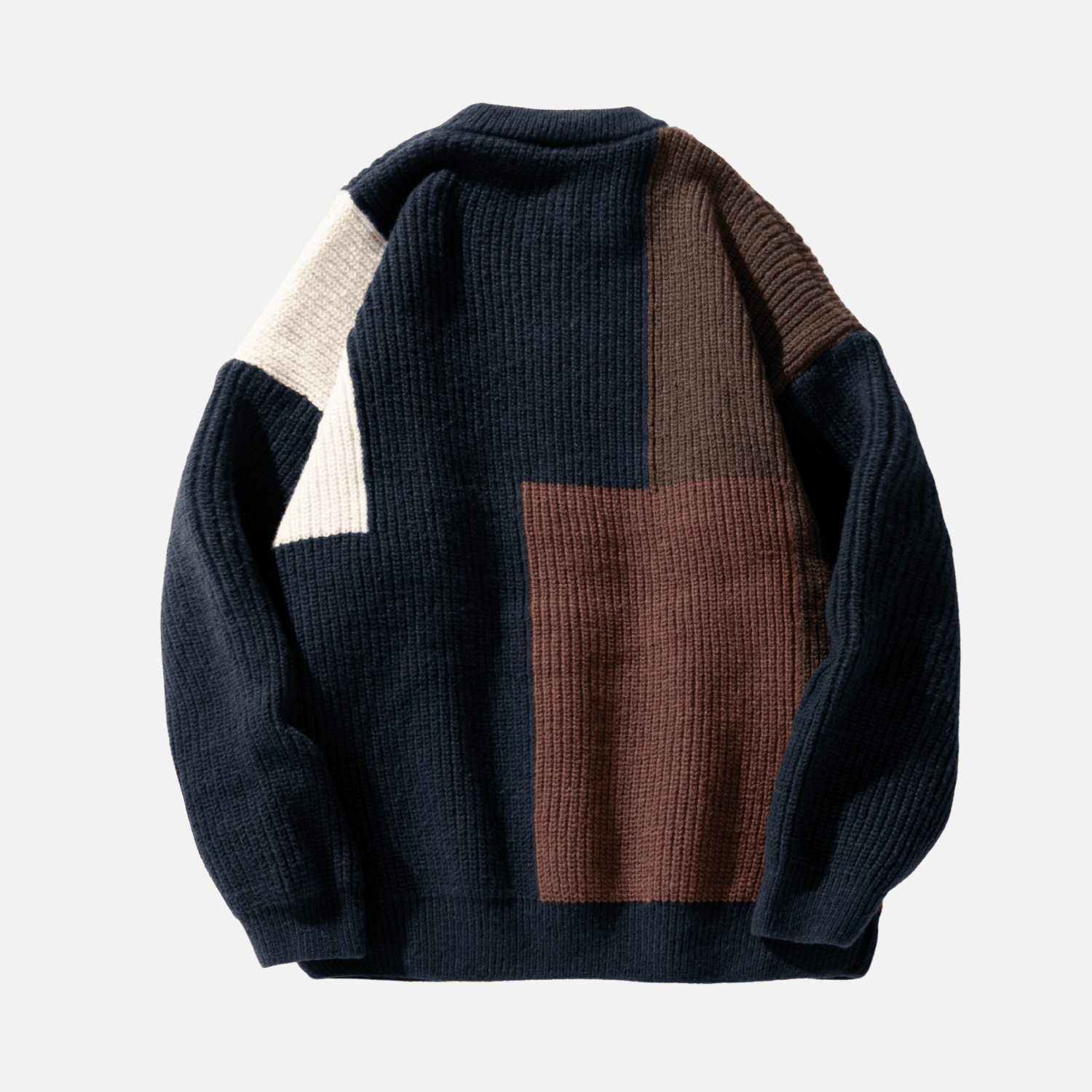 Style Core Aesthetics, New Style Trends Color Block Textured Knit Sweater