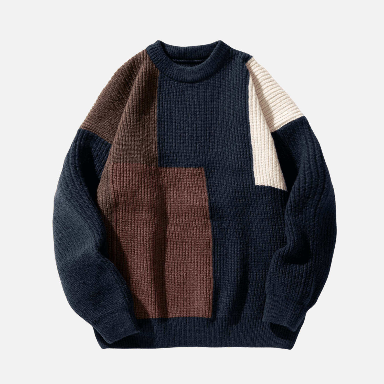 Style Core Aesthetics, New Style Trends Color Block Textured Sweater