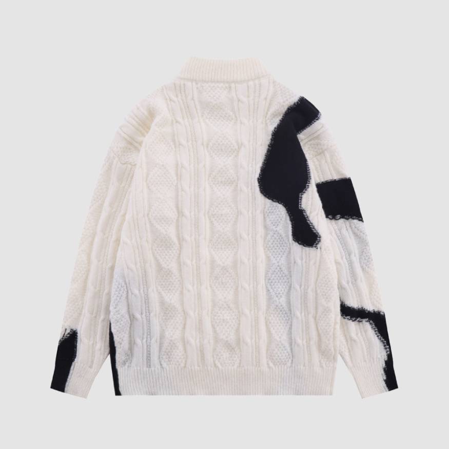 Style Core Aesthetics, New Style Trends Color Block Turtleneck Sweater