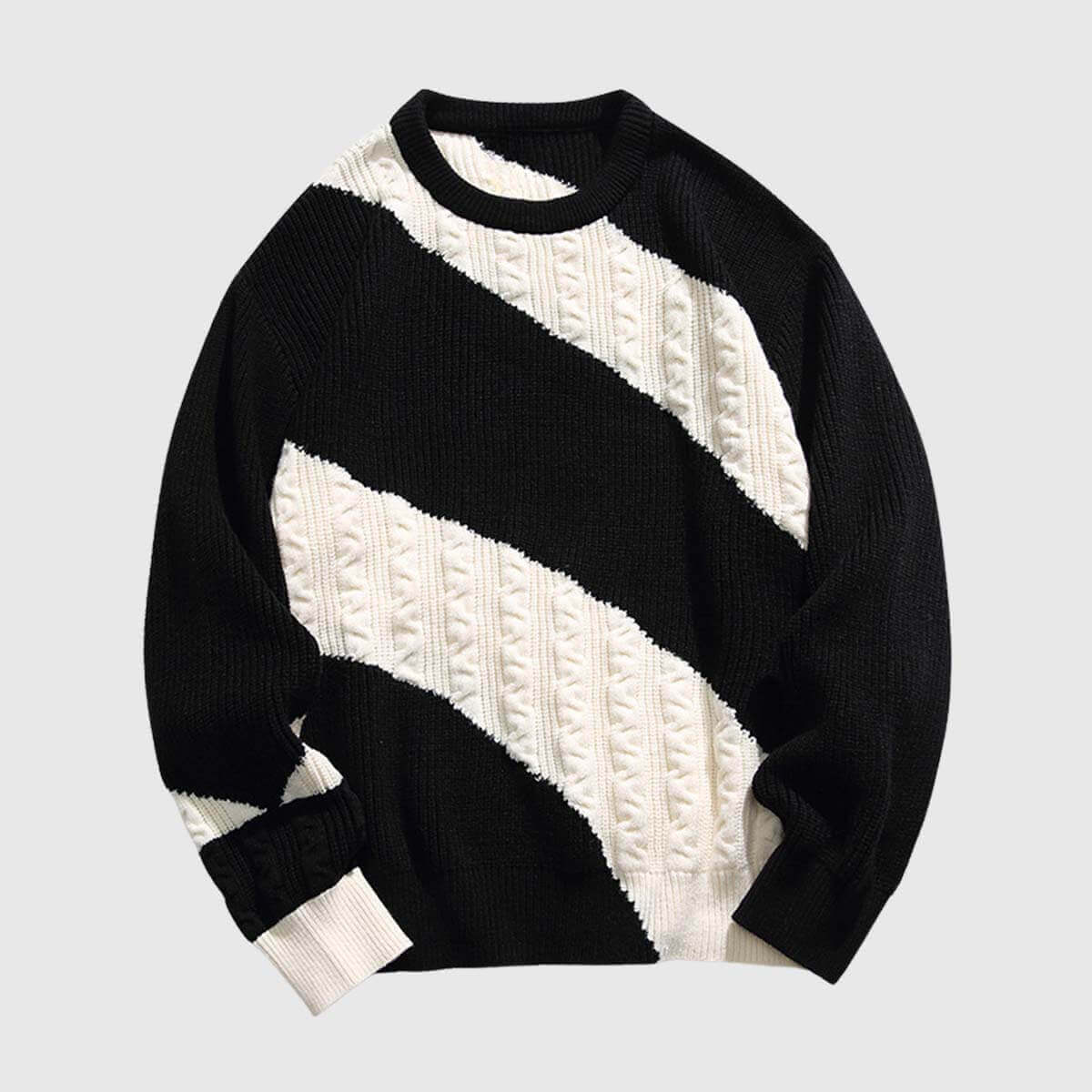 Style Core Aesthetics, New Style Trends Colorblock Cable Sweater