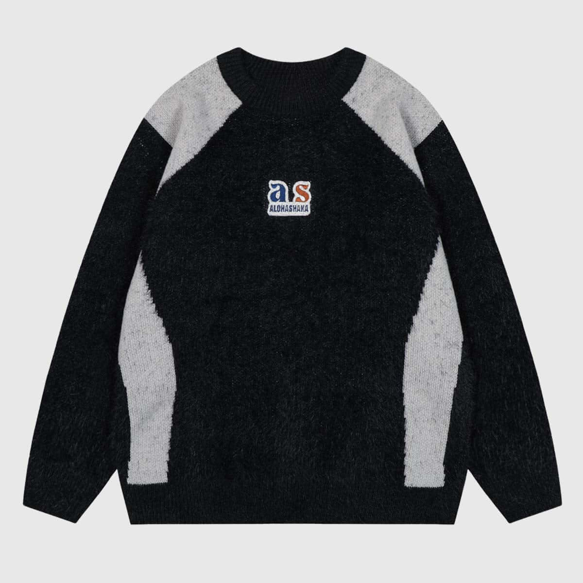 Style Core Aesthetics, New Style Trends Colorblock Crew Neck Knit Sweater