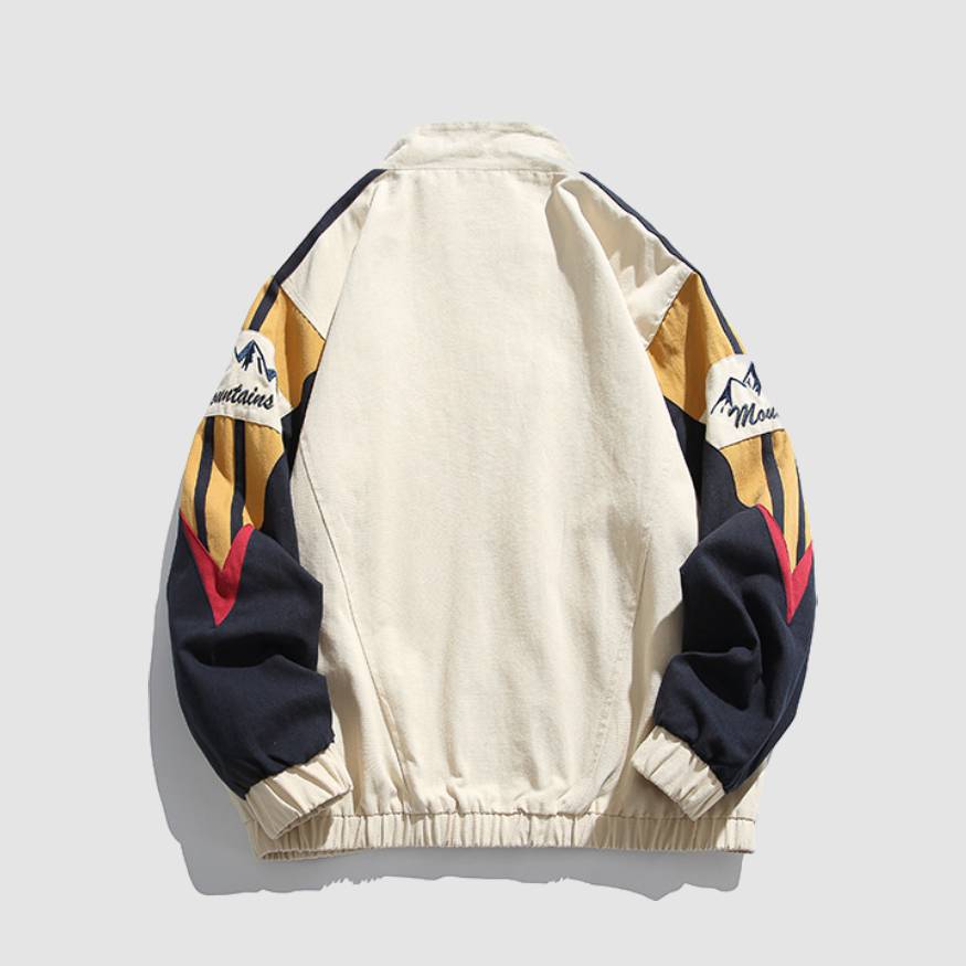 Style Core Aesthetics, New Style Trends Colorblock Embroidered Jacket