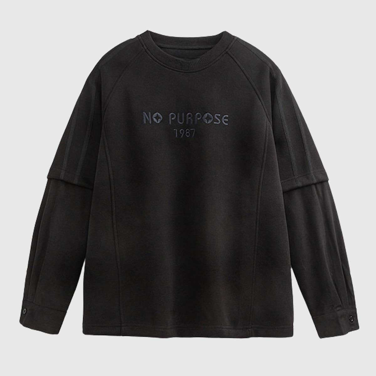 Style Core Aesthetics, New Style Trends Colorblock 'NO PURPOSE' Sweatshirt