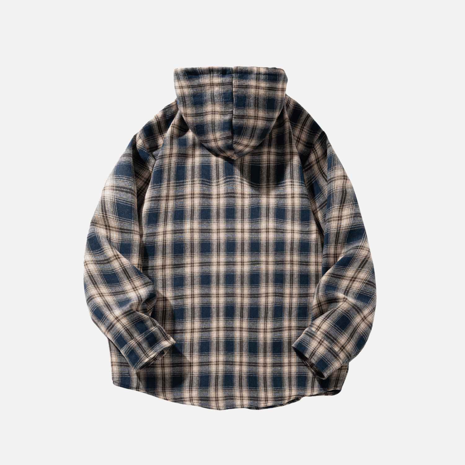 Style Core Aesthetics, New Style Trends Colorblock Plaid Hooded Shirt