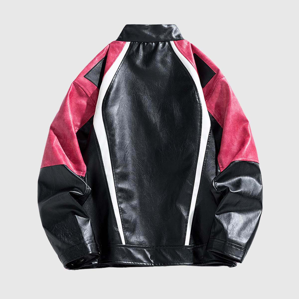 Style Core Aesthetics, New Style Trends Colorblock PU Moto Jacket