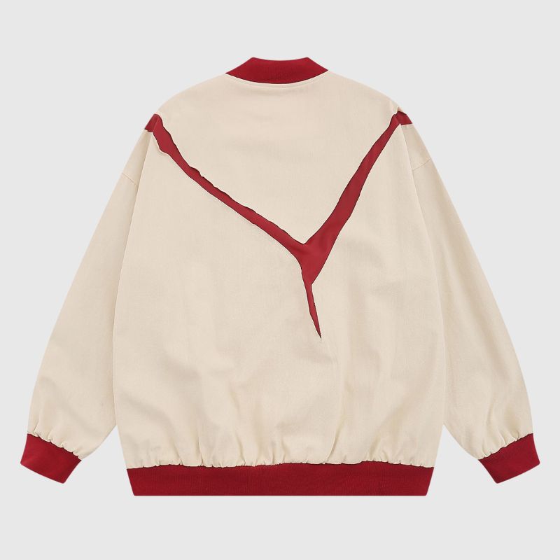 Style Core Aesthetics, New Style Trends Contrast Baseball Jacket