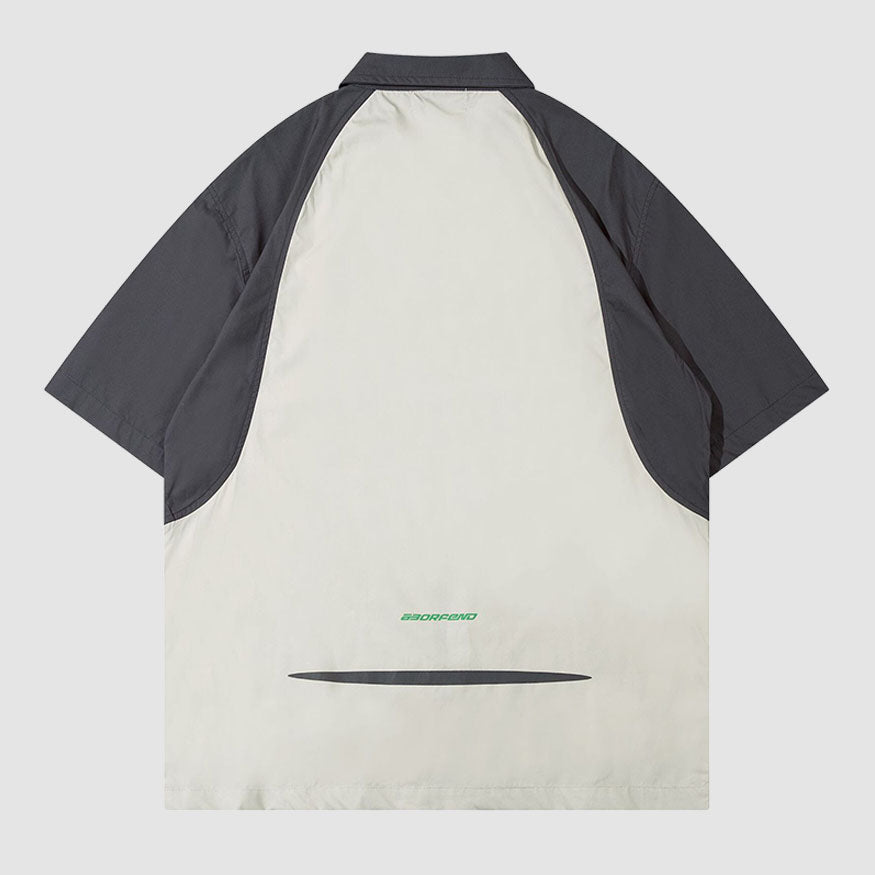 Style Core Aesthetics, New Style Trends Contrast Double End Zipper Shirts