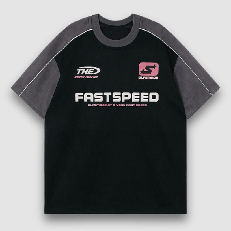 Style Core Aesthetics, New Style Trends Contrast Racing Style Tee