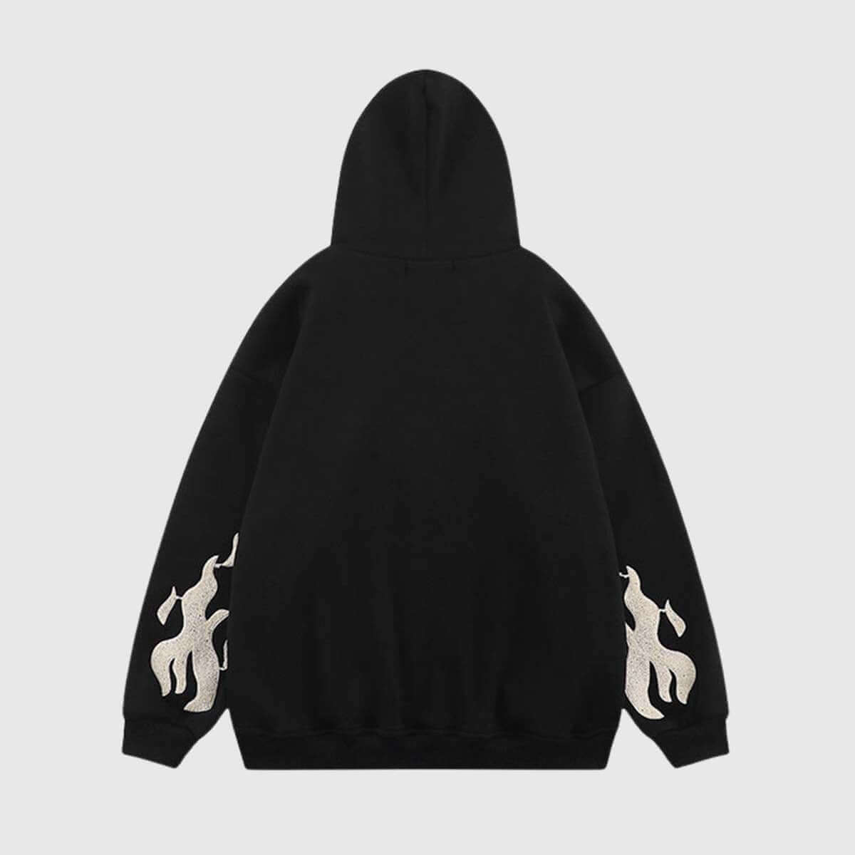 Style Core Aesthetics, New Style Trends Cross Embroidery Oversized Hoodie