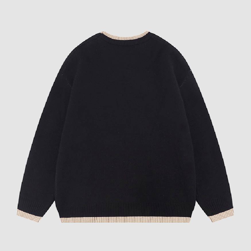 Style Core Aesthetics, New Style Trends Cute Bear Print Knit Sweater + Bear Mini Bag
