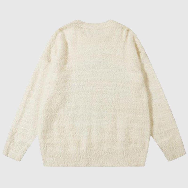 Style Core Aesthetics, New Style Trends Cute Dragon Embroidered Pullover